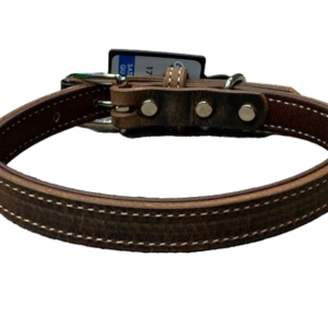Dog Collar Crazy Horse Dkbrn 3)4"